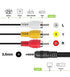 3.5mm Male to 3 RCA Male Plug AV A/V Audio Video TV-Out Cable Cord Lead for Samsung Digtial Camcorder SMX-F40 SMX-F40RN SMX-F40BP SMX-F40BN SMX-F4...