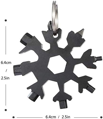 18-in-1 Snowflake Multitool - Stainless Steel Bottle Opener, Multi Tool Cool Gadget for Men, Dads, Husbands (Colorful)...