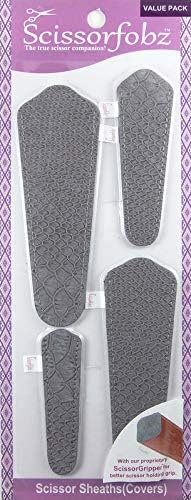 Scissors by SCISSORFOBZ with ScissorGripper -Value Pack-4 Sizes- Designer Scissor sheaths Covers Holders for Embroidery Sewing Quilting - Quilters...