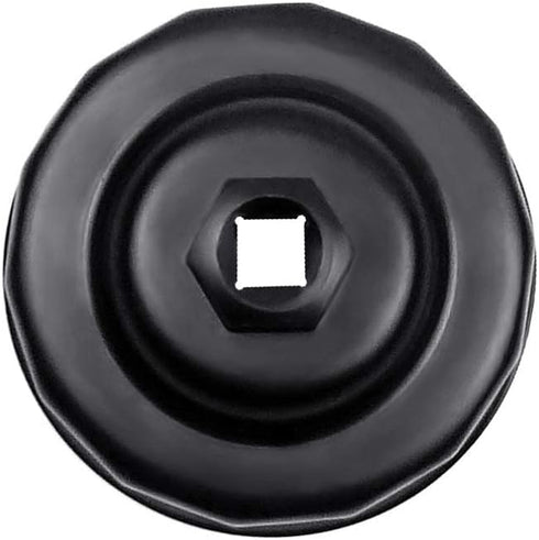 65mm 14 Flute Cup Style Oil Filter Wrench, Black, Steel...
