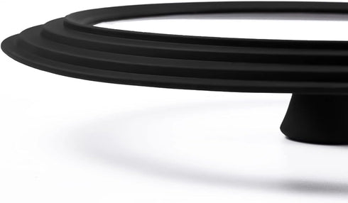 Universal Lid for Pots, Pans and Skillets Vented Tempered Glass with Heat Resistant Silicone Rim, Fits 6 inch, 7 inch, 8 inch Cookware, Replacemen...