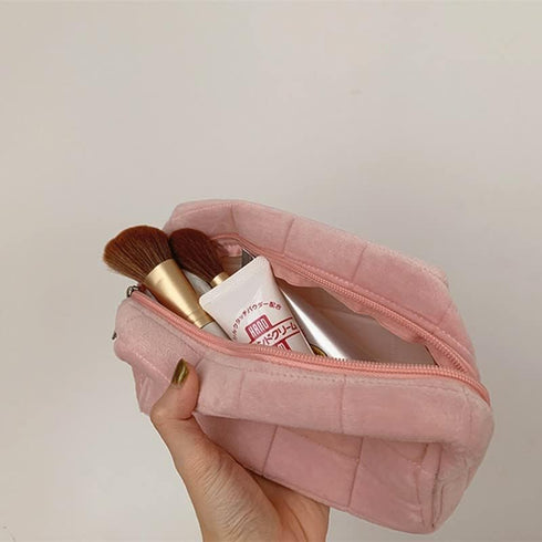 XPONNI Small Cosmetic Bag Cute Makeup Bag Y2k Accessories Aesthetic Make Up Bag Y2k Purse Cosmetic Bag for Purse (pink)...