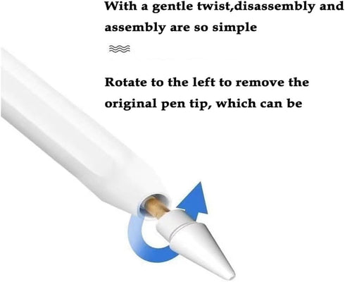 Upgraded Replacement Tips for Apple Pencil,No Wear Precise Control Stylus Pen Tip,Compatiable with 1st and 2nd Generation Pencil Tip,White,6 Pack...
