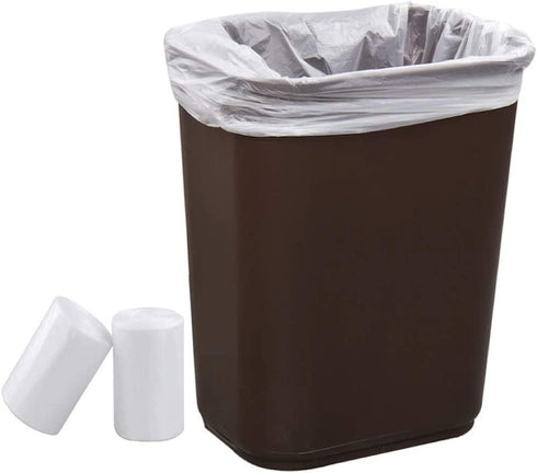Small Trash Bags 2-4 Gallon Clear Garbage Bags (800 Count) CCLINERS Bulk Bathroom Trash Bags fits 2 Gallon 3 Gallon 4 Gallon Wastebasket liners fo...