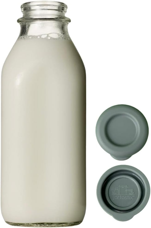 Silicone Replacement Caps | 48mm Diameter Bottle Lids That Fit Perfectly Stanpac & Libbey Milk Glass Bottles | Reusable, Long-Lasting and Easy to ...
