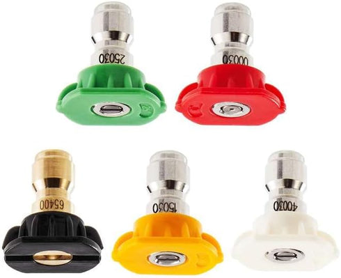 Tool Daily Pressure Washer Nozzle Tips Multiple Degrees, 1/4 inch, 5-Pack (Orifice 3.0)...