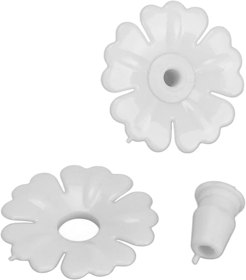 30 Set Hummingbird Feeder Flowers Hanging Bird Feeding Ports Replacement Parts Garden Supplies Red White Yellow (White)...