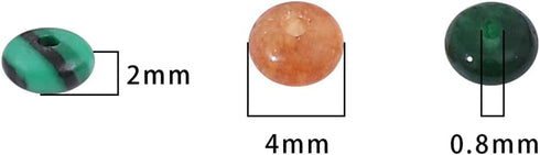 Natural Mix Colored Disk Stone Beads 4x2mm 160pcs Rondelle Loose Semi Gemstone Beads for Jewelry Making Design...