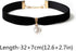 Gothic Black Velvet Choker Necklace Set Vintage Punk Simple Thin Pearl Pendant Cloth Choker Necklace Jewelry for Women...