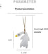 car Pendant car Swing Duck Creative Cute Rearview Mirror Pendant car Interior Decoration Small Roast Duck Pendant (25cm/9.8inch, White)...