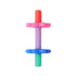 Itzy Ritzy Teensy Tube Teether; Textured Hollow Baby Teething Tube That Reaches Front Teeth & Back Molars, Made of Soft Silicone (Pink Rainbow)...