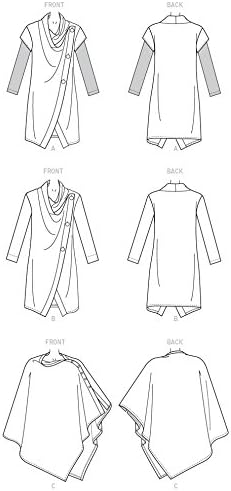 McCall's Patterns M7262 Misses'/Women's Sweater Coat & Poncho, RR (18W-20W-22W-24W)...