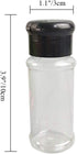 Set of 24 Pcs Plastic Spice Bottles with Sifter Lid 3 Oz. Clear Reusable Containers Jars for Home Kitchen Herbs Seasonings Confectionary Toppings ...