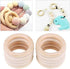 100 Pcs 5 Sizes Natural Wood Rings for Crafts, Unfinished Smooth Wooden Ring for Macrame, Wood Circles for Craft, DIY Ring Pendant and Connectors ...