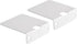MECCANIXITY Floating Speaker Shelves, Metal Speaker Wall Support Studio Monitor Speaker Bookshelf Stand White Pack of 2...