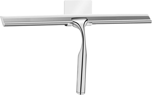 Shower Squeegees Stainless Steel with Self Adhesive Hook Window Squeegees for Shower Doors Bathroom Mirror Wiper, Window Glass Cleaning...