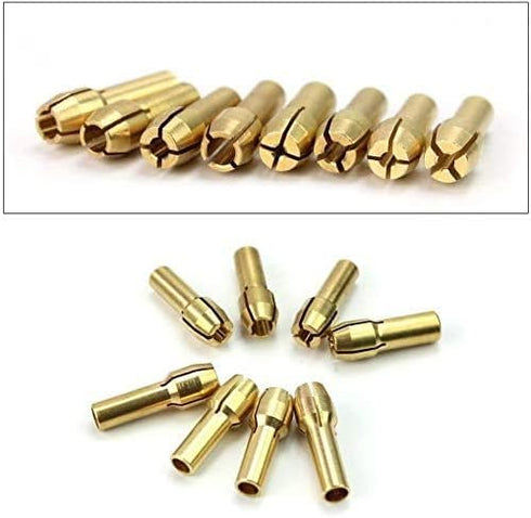 2 Set of Brass Collet Fits Dremel Rotary Tools Including 1mm/1.6mm/2.3mm/3.2mm...