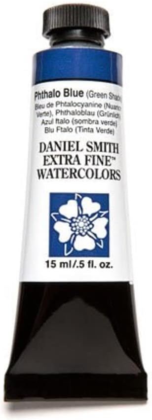Daniel Smith Extra Fine Watercolor 15ml Paint Tube, Phthalo Blue Green Shade (284600077), 0.5 Fl Oz (Pack of 1)...