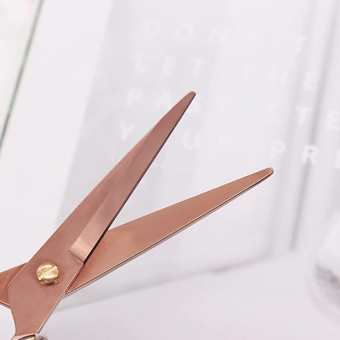 NatSumeBasics Rose Gold Scissors Clear Office Scissors All Purpose Scissor Professional Fabric Dressmaker Shears for Cutting Paper Cloth Leather C...