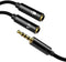 Headphone Splitter 3.5mm Mic and Audio Y Splitter TRRS Headset Adapter Cable Compatible with PC, Laptop, Android, Windows, and Smart Phones (Not f...