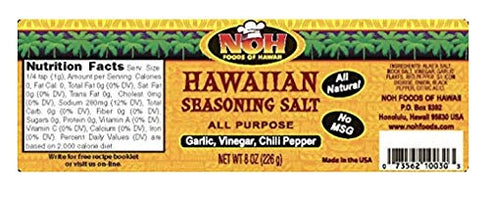 NOH Foods of Hawaii Hawaiian Seasoning Salt (All-Purpose (Garlic, Vinegar, Chili Pepper), 8 Ounce)...