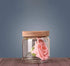 1PCS 450G/15oz Empty Clear Glass Canister Home Kitchen Food Storage Container Jars Pots With Airtight Wood Lids Food Organizer Vial Dispenser for ...