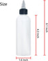20 Pcs 4 Oz Plastic Squeeze Condiment Bottles with Twist-on Cap Lids,Sauce Bottle with Squeeze Top,Squirt Condiment Bottles for Ketchup,Mustard,Ol...