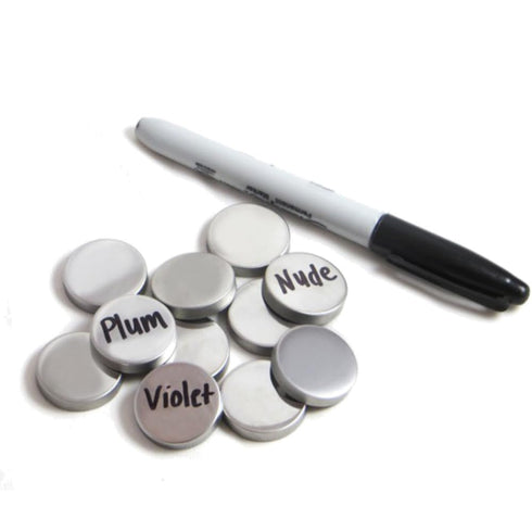 Silver Empty MINI Round Metal Pans 60 Pack for Eyeshadow Palette Magnetic Makeup Palette (18.5mm)...