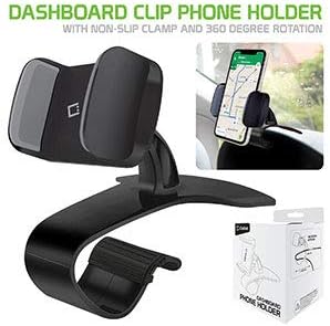 Phone Holder for Car, Dashboard Cell Phone Holder - Clip On Dashboard Car Cradle Compatible for iPhones, Samsung Galaxy Smartphones, Google Pixel,...