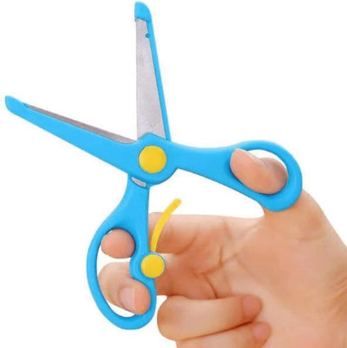 8 Pack DIY Art & Craft ScissorsKids Safety Scissors Preschool Training Scissors Kids Toddler Safety Spring Scissors...