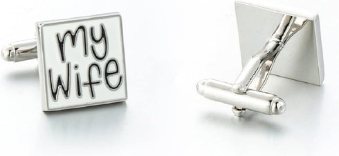 Letter Cufflinks for Men, I Love My Wife Cufflinks, Letters Square Cuff Links, I Love You Shirt Tuxedo Cufflinks, Punk Cufflinks French Cufflinks,...