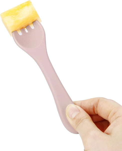 PandaEar Silicone Baby Spoon and Fork Set| 6 Pack First Stage Baby Self Feeding Spoons 6+ Months| Toddler Baby Utensils 6-12 Months| Infant Baby L...