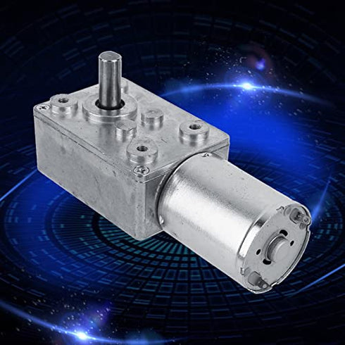 DC 12V Worm Gear Motor Reduction Electric Motor Reversible High Turbo Electric Geared with Self Lock Design(62RPM)...