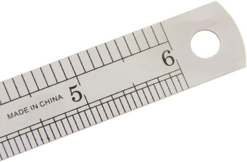 Silver Double-Sided Scale, Stainless Steel Straight Ruler Measuring Tool School Office Drafting Supplies Drafting Tools and Drafting Kits...
