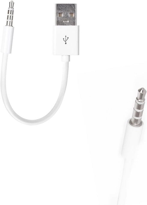 iPod Shuffle Cable, 2 Pack 3.5mm Jack/Plug to USB USB Power Charger Sync Data Transfer Cable for iPod Shuffle 3rd 4th 5th MP3/MP4......
