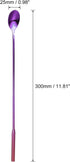 uxcell Long Handle Mixing Stirring Spoon, Stainless Steel Bartender Mixing Spoon Cocktail Stirrers, Bar Spoon Stirring Spoon (Length: 300mm/11.81"...