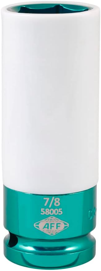 AFF Mag Wheel Power Sockets, 1/2" Drive, 7/8", Chrome Molybdenum Steel, Plastic Sleeve and Inner Cap, 58005...