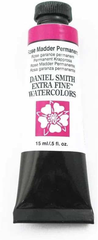 Daniel Smith Extra Fine Watercolor 15ml Paint Tube, Rose Madder Permanent, 5 Fl Oz, red...