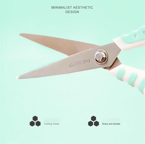 Pastel All Purpose Scissors, Non Stick Craft Scissors Sharp Fabric Sewing Shears with Soft Grip, 7" Paper Cutter for Home School Office Supplies, ...