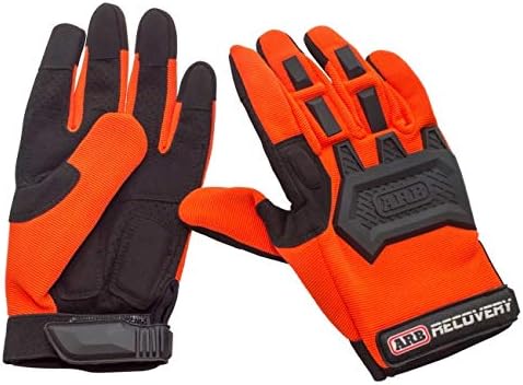 ARB Premium Recovery Winch Offroad Work Gloves Unisex, Cut and Impact Resistant, Hi-Vis Orange, All Purpose, Touch Screen Compatible, Adjustable W...