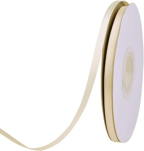 Ribest 1/4 inch Double Face Ivory Satin Ribbon Thin for Crafts Gift Wrapping Wedding Decoration 50 Yards...