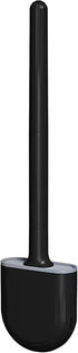 Toilet Brush and Holder, Silicone Toilet Bowl Brush with Ventilated Holder Cleaning Supplies Toilet Cleaner Brush Bathroom Accessories (Black)...