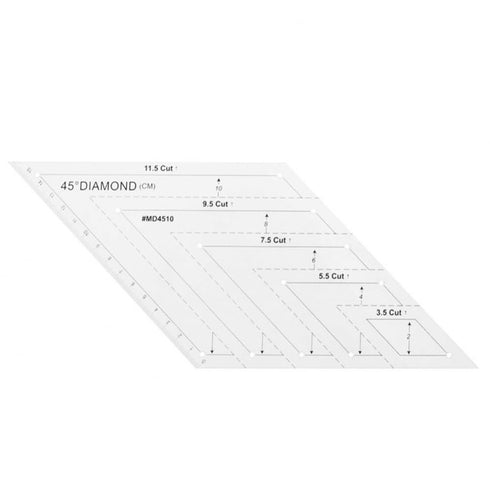 4Pcs Quilting Ruler, Handmade Quilting Templates, 60 Degree Triangle and Diamond, 45° Diamond, Hexagon Templates, Patchwork Sewing Craft Ruler for...