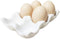 Ceramic Egg Holder Egg Tray Porcelain Fresh Egg Holder for Fridge Countertop Kitchen Storage Half Dozen 6 Cups (White)...