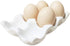 Ceramic Egg Holder Egg Tray Porcelain Fresh Egg Holder for Fridge Countertop Kitchen Storage Half Dozen 6 Cups (White)...