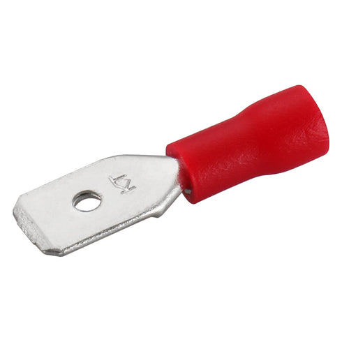 Baomain Male & Female quick disconnects Vinyl Insulated Spade Wire Connector Electrical Crimp Terminal 22-16 AWG 6.3mm Red Pack of 100...