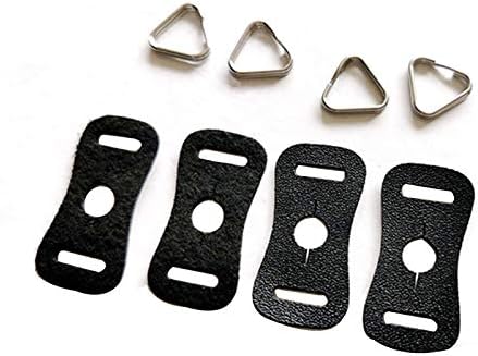 4 Pack Camera Triangle Split Ring Leather Pad Protector Cover Lug Ring Shoulder Strap Belt Hook Holder Replacement Universal for Fujifilm Canon Ni...