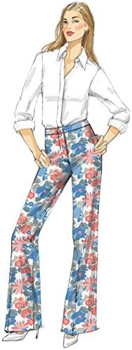 Vogue Patterns Misses' Custom-Fit Boot cut Pants, 14-16-18-20-22, Red...