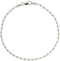 925 Sterling Silver Italian Oval Bead Necklace, 3MM, 4MM Sterling Silver Bead Ball Necklace, Rice Bead Chain Necklace, Beaded Necklace Jewelry, Me...