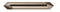 Bassett - B10026 MCH-2D Series Solid Carbide End Mill, Uncoated (Bright) Finish, 2 Flute, 90 Degrees Profile Angle, Chamfer End, 0.15" Cutting Len...